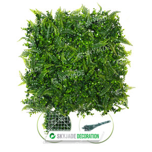 SkyJade all'ingrosso 50x50cm pannelli di parete verde artificiale per interni all'aperto erba siepe decorazione ringraziamento adatto artificiale - Product Image 2