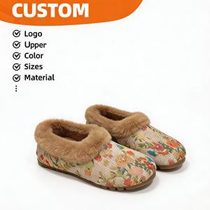 Nuove Ciabatte Invernali <span class=keywords><strong>da</strong></span> <span class=keywords><strong>Donna</strong></span> 2026 con Collo in Pelliccia Floreale Retrò, Suola Morbida Antiscivolo, Fodera in Peluche, Scarpe Casual Piatte - Ingrosso Fabbrica - Product Image 1