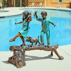 Estatua de escultura de <span class=keywords><strong>deadman</strong></span> para niños y niñas, estatua de bronce de tamaño real para decoración al aire libre - Product Image 1