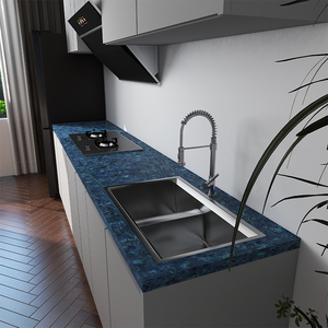 Mới đến phong cách hiện đại Thiết kế đá màu xanh đậm bê tông loạt lớn sàn cho nhà bếp bàn phòng khách nền - Product Image 5