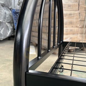 Kim Loại Giường Đơn Giá Rẻ Khách Sạn Hiện Đại Nhân Viên Giường Thép Giường Màu Đen Khung Giường Thép Dày Sắt Giường Cho Công Nhân Xây Dựng Công Trường - Product Image 4