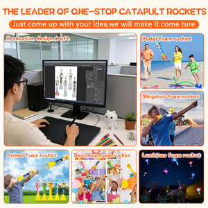 لعبة قاذفة صواريخ مرنة للأطفال على شكل طائرة هليكوبتر محمولة للاستخدام الخارجي مصنوعة من الفوم EVA - Product Image 3