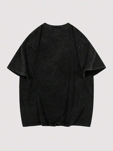 Men's slogan and cartoon character printed crew neck <b>short</b>-<b>sleeved</b> casual T-shirts factory, customization available.F10 - Product Image 2