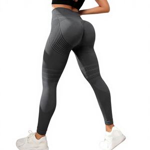 กางเกงเลกกิ้งออกกำลังกายโยคะสำหรับผู้หญิง ยกสะโพก เอวยางยืด ยืดได้สี่ทิศทาง ระบายอากาศได้ดี น้ำหนักเบา ขายส่ง รับผลิตตามแบบ - Product Image 1