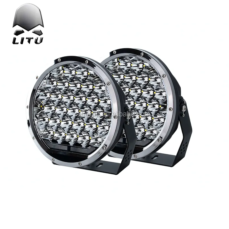 2020 LITU 9 인치 오프로드 LED 라이트 바 높은 낮은 빔 165W 라운드 LED 작업 빛 DRL 4x4 트럭 보트 캠핑 사냥