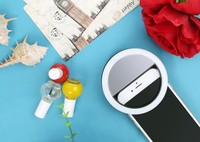 Mini anneau lumineux LED portable rechargeable par USB pour téléphone, logo personnalisé, clip, accessoires pour téléphone portable