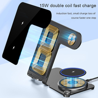 Support de charge sans fil 3-en-1 pour smartphone OEM avec nettoyeur d'écouteurs TYPE-C 3W Ying 2W