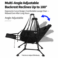 Chaise suspendue d'extérieur moderne en aluminium, portable, pliable, respirante, confortable, réglable en hauteur, pour le camping, le pique-nique, la randonnée, la pêche