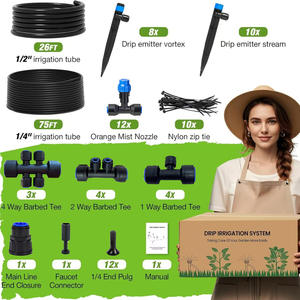 Système d'irrigation goutte à goutte à connexion rapide 26FT/75FT, outil d'arrosage de jardin à micro-pulvérisation flexible et pratique - Product Image 2