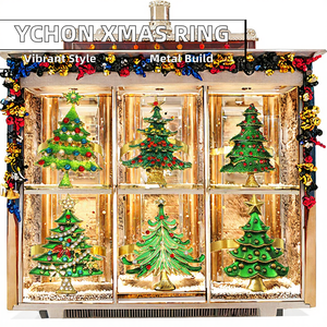 Ychon Factory Wholesale Happy New Year Metal Modern Multi Christmas Tree Napkin Ring Christmas Eve Gift Crafts Party Supplies - Product Image 2