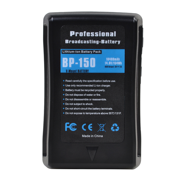 150Wh 10400mAh V-mount V-lock Battery for Camcorder, Camera, LED Video Light, Wireless Transmitter, Monitor, Smartphone