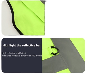 Áo Phản Quang không thấm nước làm bằng vải polyester 100% kết hợp vật liệu phản quang và huỳnh quang - Product Image 6