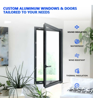 Ventana Abatible de Aluminio Estilo Americano AMJ, Ventana de Vidrio con Rotura de Puente Térmico NFRC, Ventanas de Aluminio con Doble Acristalamiento