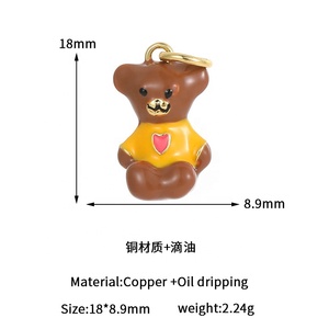 2025 dibujos animados Rosa dinosaurio coño colgante rojo circón fresa colgante avión conejito muñeco de nieve colgante para mujer joyería regalo - Product Image 5