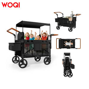 Poussette bébé WOQI 160x65x130 cm, en alliage d'aluminium, pliable, noire, légère, pour enfants de 0 à 3 ans, utilisation en voyage - Product Image 5