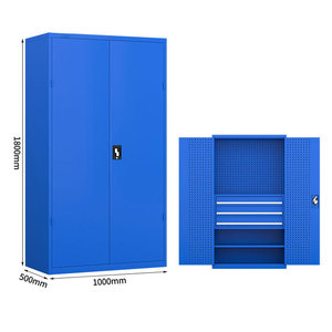 Heavy Duty Metal Blue Steel Furniture Storage Work <strong>Bench</strong> Garage 2 Door Tall Tool Cabinets Heavy Duty Workshop <strong>With</strong> <strong>Drawer</strong> - Product Image 2