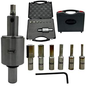 Juego de brochas rotativas de vástago de 3/4 \ "(19,05mm) de nuevo desarrollo con 7 piezas HSS HEX Punch Portaherramientas métrico surtido 3-12 \" - Product Image 3