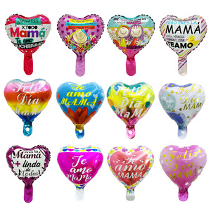 Bong bóng lá hình trái tim 18 inch tiếng Tây Ban Nha 'feliz Dia Mama Te amo mama' để trang trí tiệc mừng ngày của mẹ quả cầu không khí đơn - Product Image 2