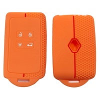 Étui de clé de voiture en silicone pour télécommande de voiture, étui de clé de voiture texturé créatif pour Renault 2022 4 boutons, clé intelligente sans clé