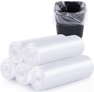 55 Gallon Clear Unscented Heavy Duty Trash Bags, Leak Resistant Multipurpose Disposable Bin Liners, 50 Count - Product Image 6