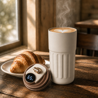 Bouteille d'eau intelligente en acier inoxydable, tasse à café isotherme, gobelets à emporter, gravure personnalisée, pour enfants et voiture