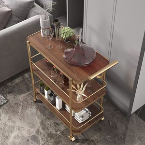 Chariot de bar à cadre en métal de luxe nouvel état chariot de salle à manger pour la maison hôtel servant des boissons liqueurs camions de nourriture <span class=keywords><strong>meubles</strong></span> - Product Image 4