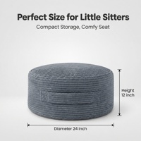 Fauteuil Poire de Rangement pour Peluches, Grand Fauteuil Poire pour Animaux en Peluche, Organisateur de Jouets pour Enfants, Pouf, Canapé