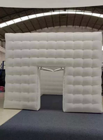 Grande tente de fête gonflable en forme de cube pour discothèque, avec souffleur, mobile, portable, pour extérieur