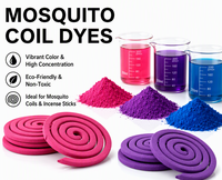 Colorants en poudre hydrosolubles pour usine de fabrication d'encens anti-moustiques, coloration en vrac