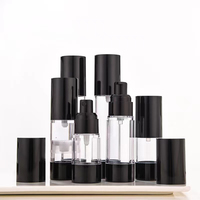 Flacon cosmétique sous vide à pompe sans air en plastique personnalisé de 15 ml, 30 ml, 50 ml, étanche, à délivrance contrôlée, pour crème et lotion