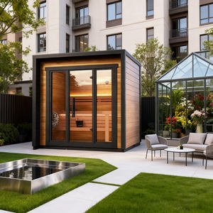 Sauna Capsule Moderna Portátil de Madeira Sólida de Cedro Vermelho, Aquecimento Rápido, Barril de Sauna para Uso em Apartamentos - Product Image 3