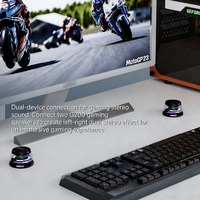 Speaker Gaming Portabel Mini Nirkabel RGB LED Plastik Magnetik Stereo Suara Jernih Isi Ulang Grosir