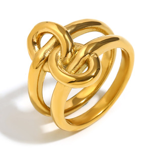 S925 Sterling Silver Twin Knot Twist <b>Ring</b> Niche Design Two Tone Adjustable Open Stackable Commute Party Ladies <b>Finger</b> <b>Ring</b> - Product Image 3