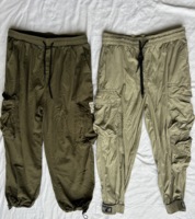 Pantalons cargo longs d'occasion multi-poches, bonne qualité, pour usage quotidien, styles variés, prix de gros