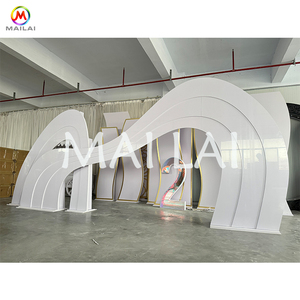<strong>Customized</strong> Special <strong>Design</strong> White Wedding PVC Backdrop Acrylic Arch <strong>Background</strong> for Event Party Stage - Product Image 2