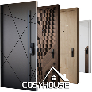 โรงงานผลิตประตูเหล็กชุบสังกะสี ประตูภายนอกกันน้ำเพื่อความปลอดภัย - Product Image 1