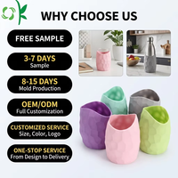 Oksilicone Couvercle de tasse thermos en silicone personnalisé Manchon de protection en verre anti-chute pour tasse de thé Bouteille d'eau écologique