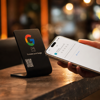 Carte NFC sans contact à activation par tapotement pour avis et évaluations de restaurants, avec puce, URL et connectivité mini-programme
