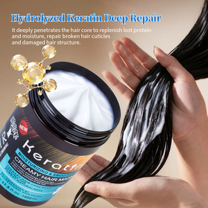 Mascarilla Capilar Reparadora de Colágeno, Proteína, Queratina y Aceite de Argán, Hidratante y Suavizante, para Cabello Seco y Dañado, Venta al Por Mayor - Product Image 1