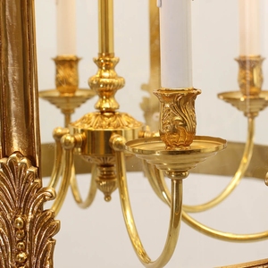 Lámpara colgante de linterna de latón de 16 pulgadas para interiores de comedor y hotel - Product Image 2