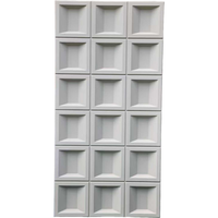 Composants décoratifs en PU, panneaux muraux en polyuréthane à trous inclinés, panneaux muraux en PU à motif de tissage de bois