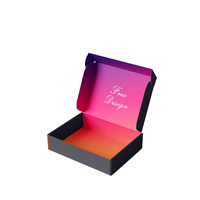 Boîte d'emballage écologique en carton recyclé holographique violet pour hijabs et chemises