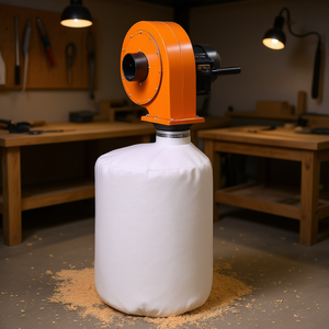 Collecteur de poussière mural 1 CV 560 CFM avec filtre à sac 2,5 microns, modèle industriel pour atelier - Product Image 2