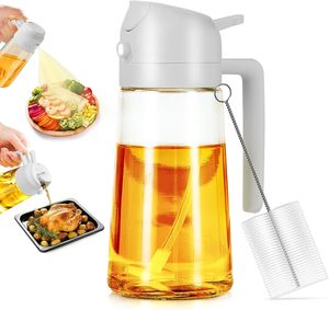 Dispensador y Rociador de Aceite de Oliva 2 en 1, 470 ml, Rociador de Aceite de Vidrio Ecológico para Cocinar, 2026 - Product Image 1