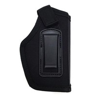 Étui de ceinture en cuir PU IWB pour port dissimulé de pistolet avec clip métallique à dégagement rapide, support de ceinture pour droitier et gaucher pour usage tactique