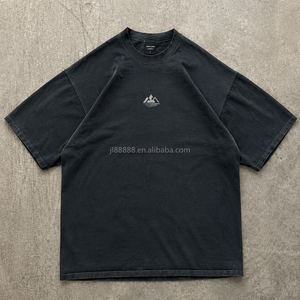 Maglietta OEM Rough Play Stampata, T-Shirt <span class=keywords><strong>Nera</strong></span>, Camisas Para DTF, Unisex, Logo Personalizzato, Alta Qualità, 100% Cotone - Product Image 1