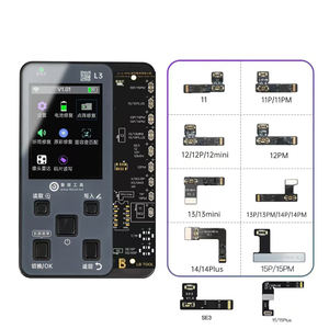 Placa de batería del programador L3 para <span class=keywords><strong>iPhone</strong></span> 11 <span class=keywords><strong>12</strong></span> 13 14 15PM Etiqueta en la batería Cable flexible Reparación DE SALUD Información emergente Reinicio de error - Product Image 1