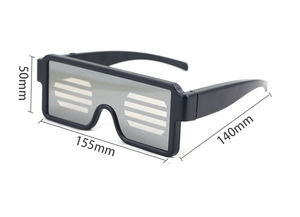 Las Mejores Gafas de Fiesta Cuadradas de Plástico con Luces LED de 11 Modos, Carga USB, Gafas Luminosas, Juguetes con Luces para Conciertos Navideños - Product Image 4