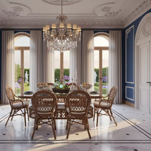 Cómodo Juego de Comedor de Diseño Asiático con Mesa Larga de Indonesia para Interiores de Casa, Hotel o Apartamento - Product Image 2