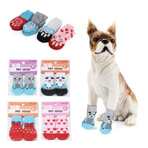 Chaussettes de noël antidérapantes pour animaux de compagnie, chaussettes pour chiens, mignonnes, imprimées de dessins animés, nouvelle collection - Product Image 1